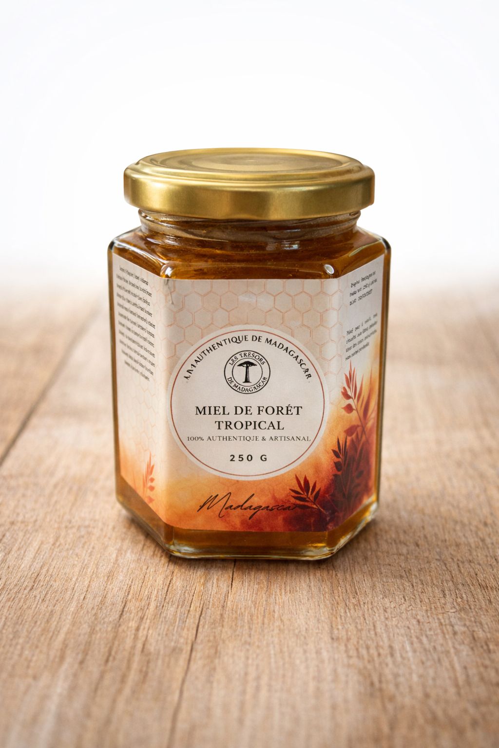 Miel de Forêt Tropicale de Madagascar – 250 g Miel sauvage