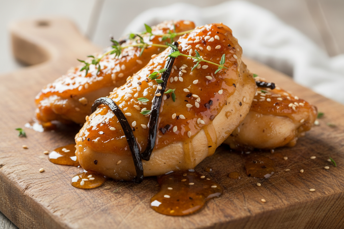 🍯 POULET LAQUÉ AU MIEL DE LITCHI & VANILLE BOURBON