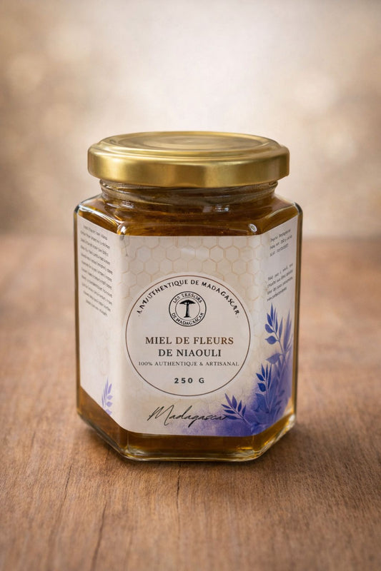 Miel de fleurs de Niaouli de Madagascar – Miel rare et puissant de caractère | 250 g