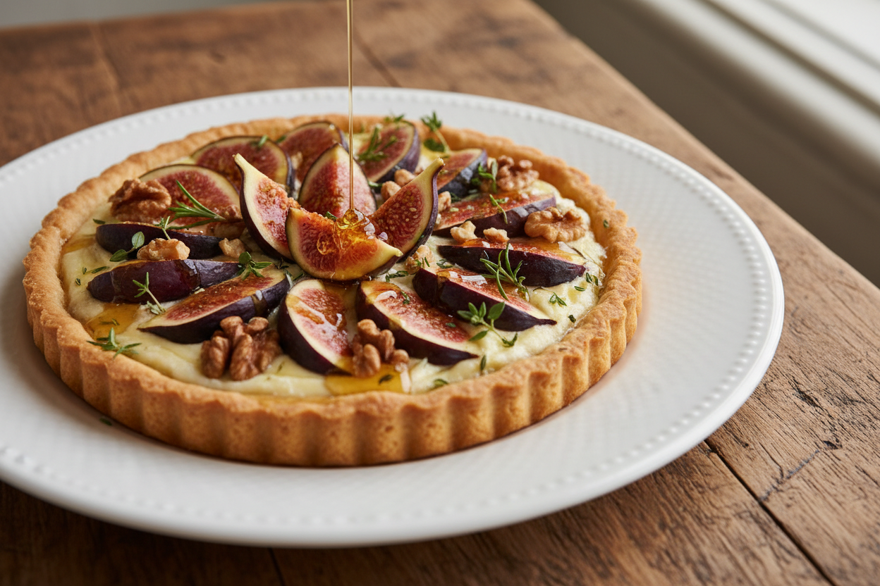 genere moi une image d'un gateaux ou plat saler a base de miel 